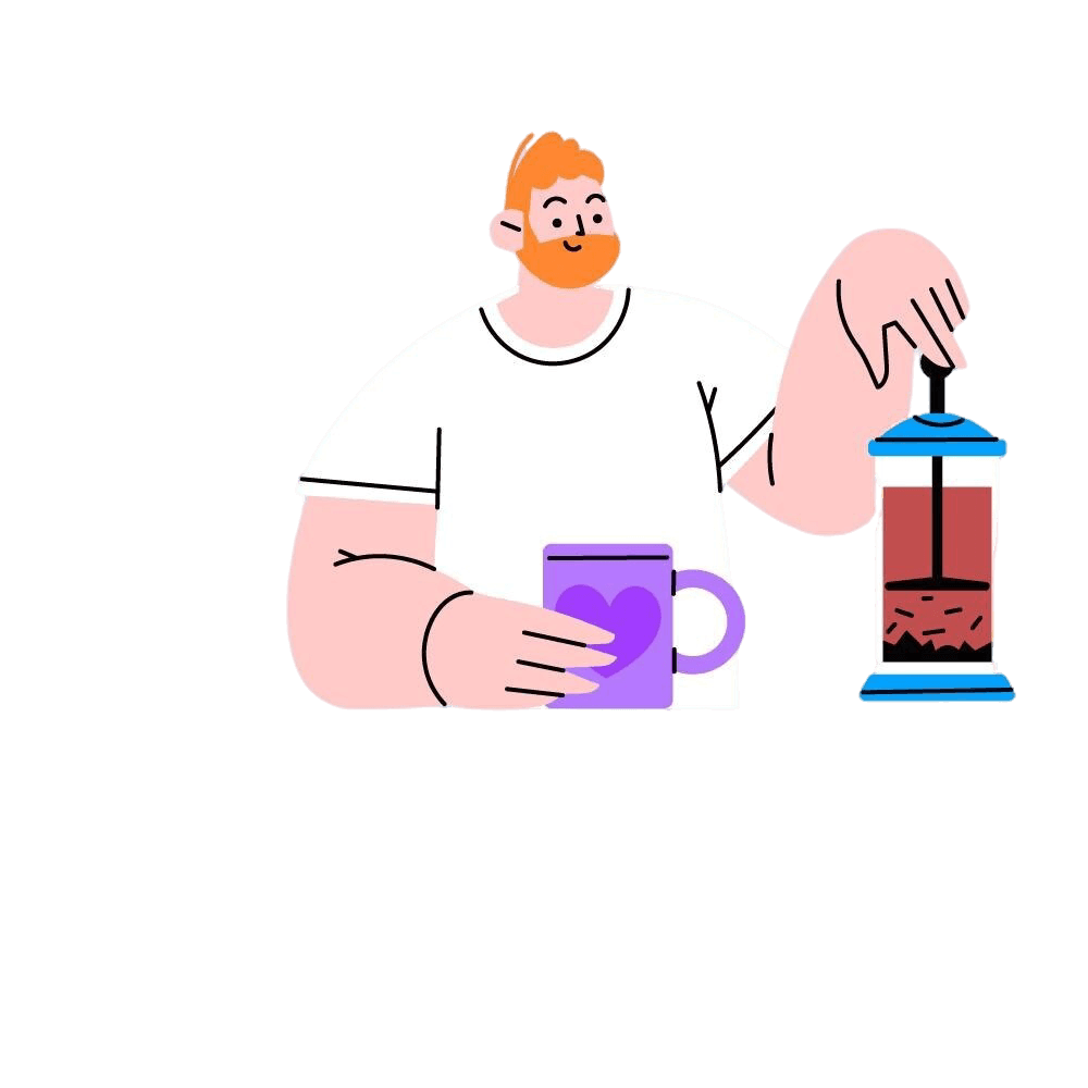 French press character